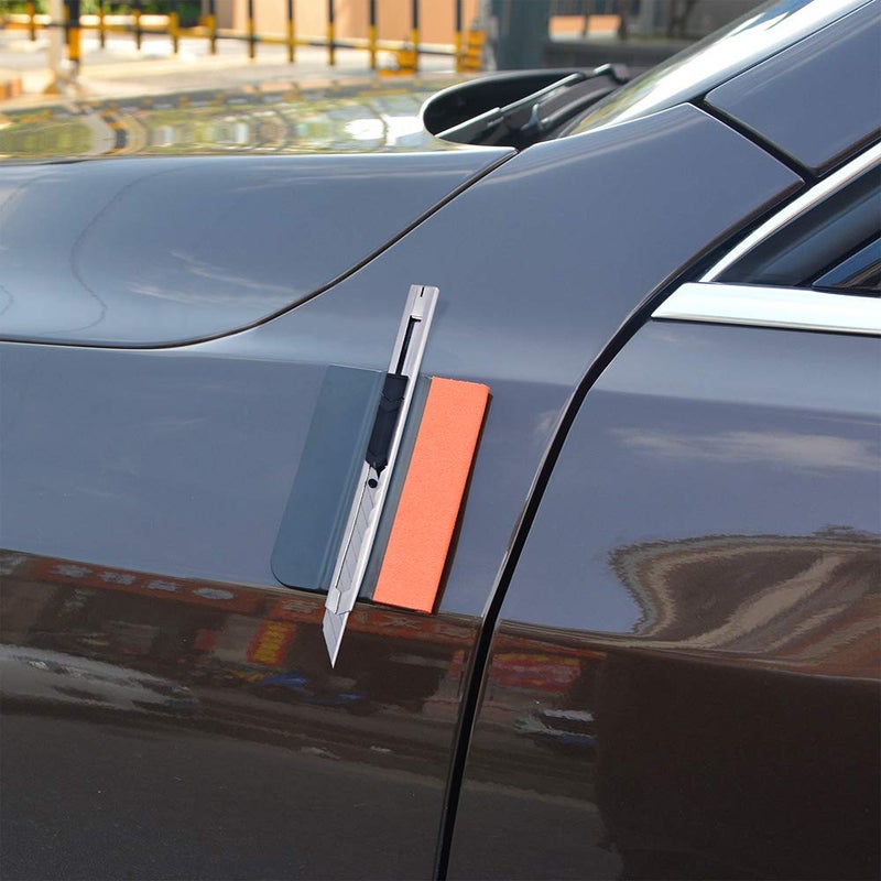 Gomake Vinyl Wrap Squeegee 4 Inch Magnet Tint With Micro-Fiber Felt Edge - Car Vinyl Scraper Decal Applicator Tool, Wallpaper Window Film Smoothing Tool, Pack of 3 - Image 2